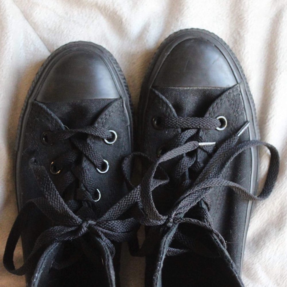 Black high top Converse